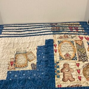 6 Patchwork quilt placemats each unique design gingerbread recipes holiday